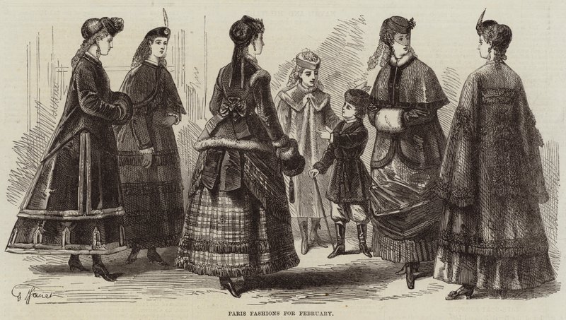 Paris Fashions na luty (grawerowanie) autorstwa French School