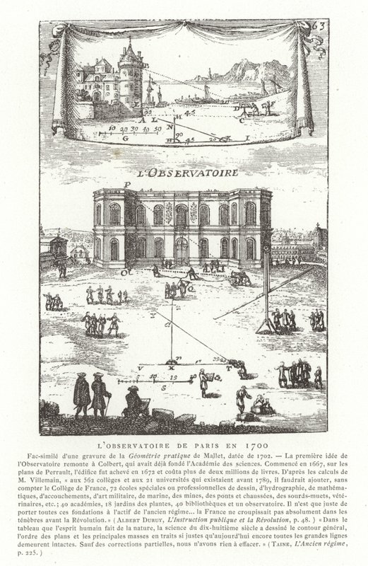 Obserwatorium Paryskie w 1700 autorstwa French School