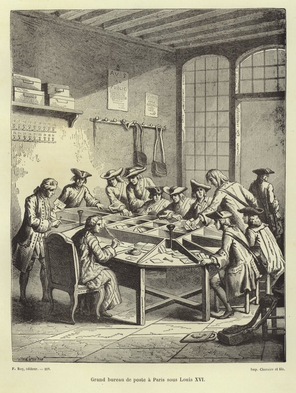 Poczta w Paryżu za Ludwika XVI autorstwa French School