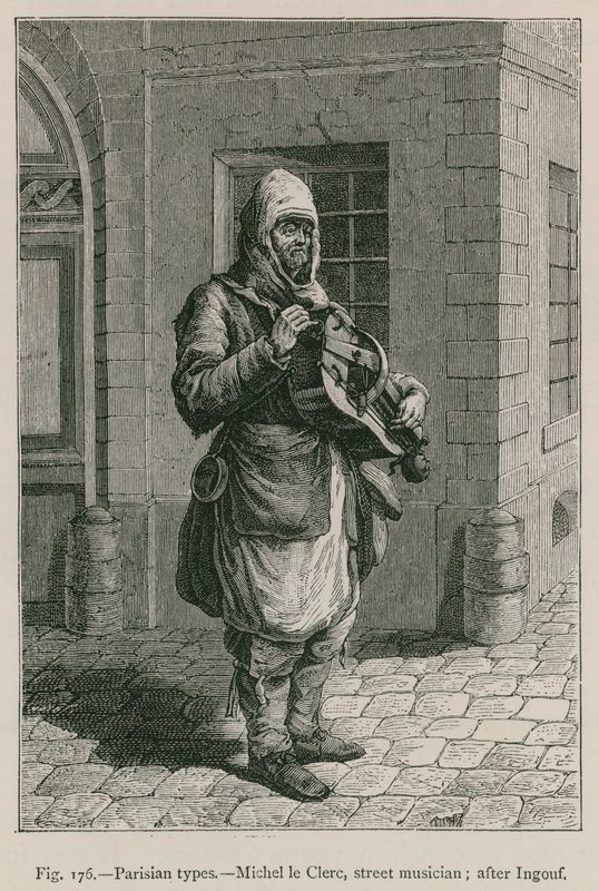 Typy paryskie, Michel le Clerc, muzyk uliczny; po Ingouf autorstwa French School