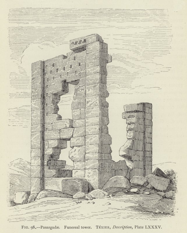 Pasargadae, wieża pogrzebowa autorstwa French School