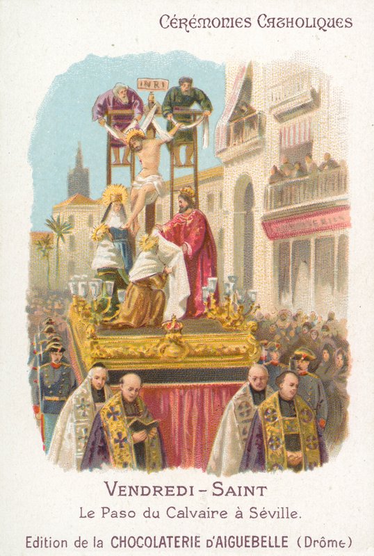 Paso Kalwarii, Wielki Piątek, Sewilla (chromolitho) autorstwa French School