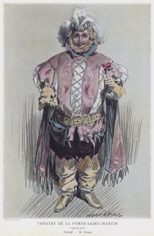 Paul Clerget w tytułowej roli w Falstaff autorstwa French School