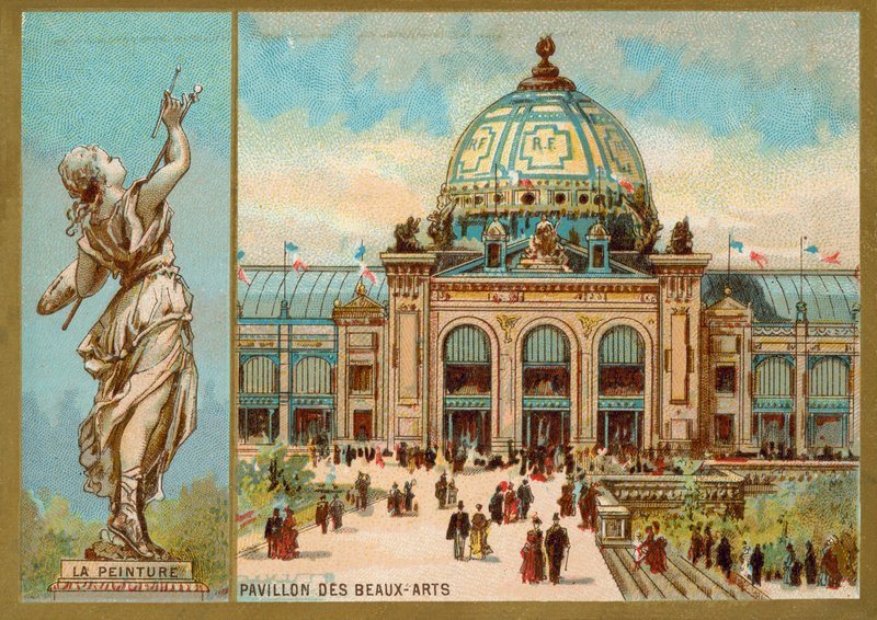 Pawilon Sztuk Pięknych, Ekspozycja Universelle, Paryż (chromolitho) autorstwa French School