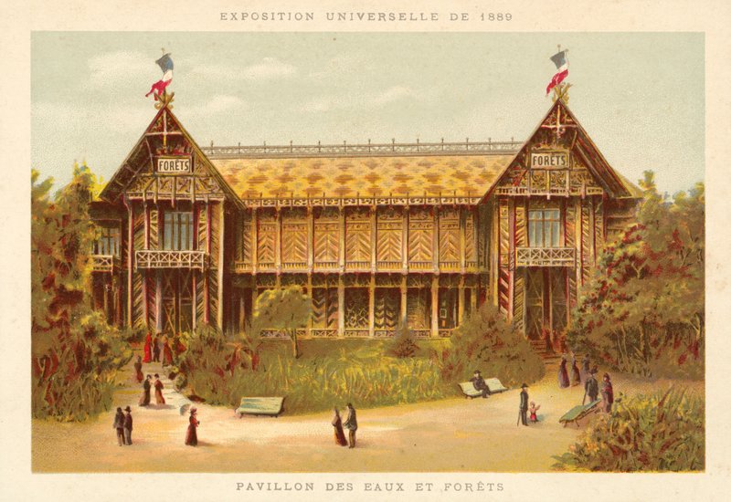 Pawilon Wód i Lasów, Ekspozycja Universelle 1889, Paryż autorstwa French School
