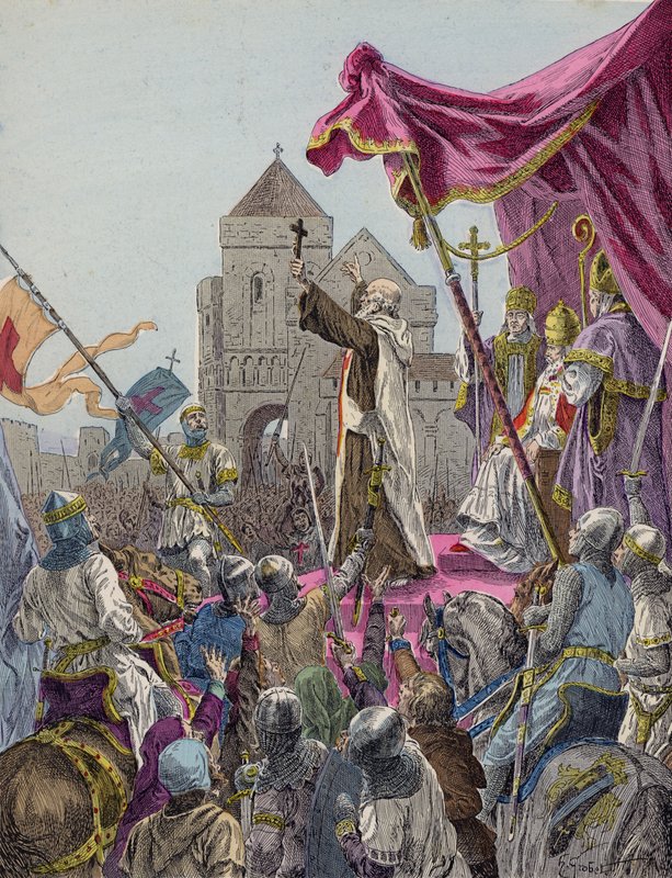 Piotr Pustelnik głoszący pierwszą krucjatę autorstwa French School