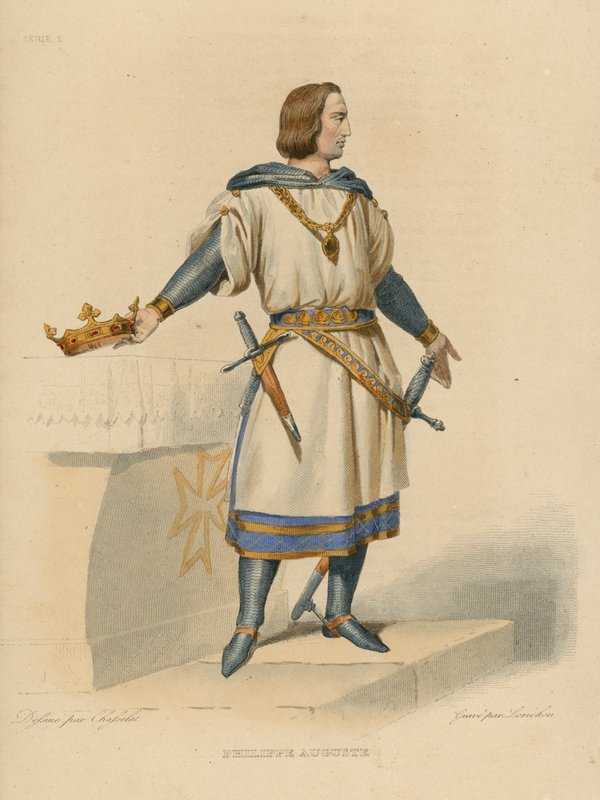 Philippe Auguste (kolorowy grawerunek) autorstwa French School