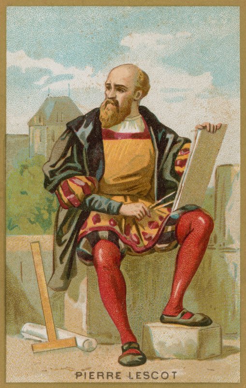 Pierre Lescot (chromolitho) autorstwa French School