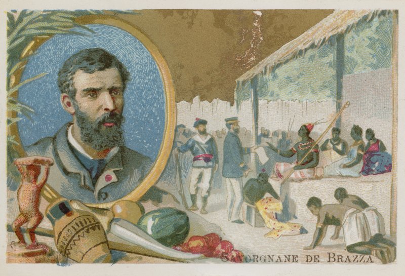 Pierre Savorgnan de Brazza, francuski odkrywca urodzony we Włoszech autorstwa French School