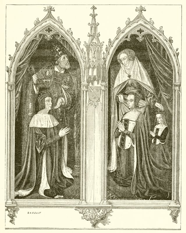 Pierre de Bourbon i Anne de Beaujeu, jego żona autorstwa French School