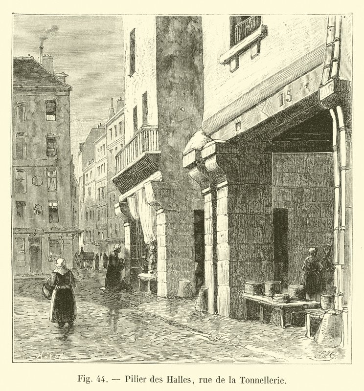 Filar Les Halles, rue de la Tonnellerie autorstwa French School