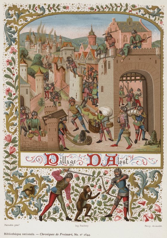Pillage DAlost (chromolitho) autorstwa French School