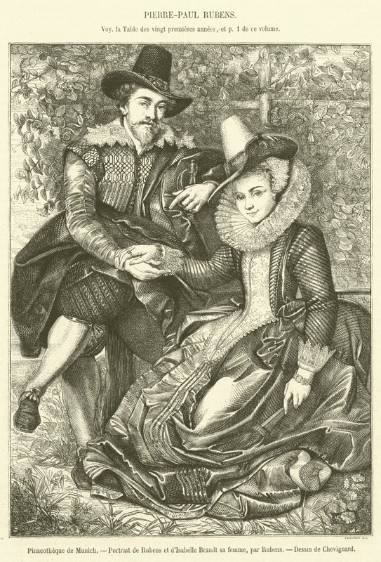 Pinakoteka monachijska, Portret Rubensa i jego żony Isabelle Brandt (rycina) autorstwa French School