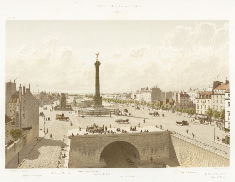 Plac Bastylii, 1841 autorstwa French School