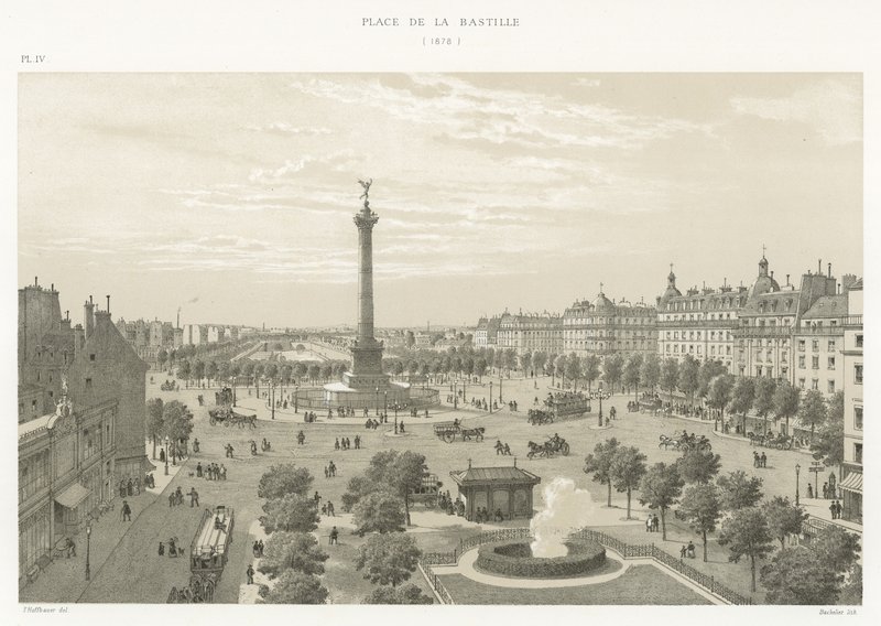 Plac Bastylii, 1878 autorstwa French School