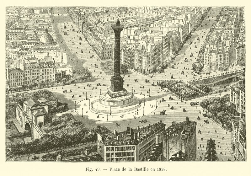 Plac Bastylii w 1858 r. autorstwa French School