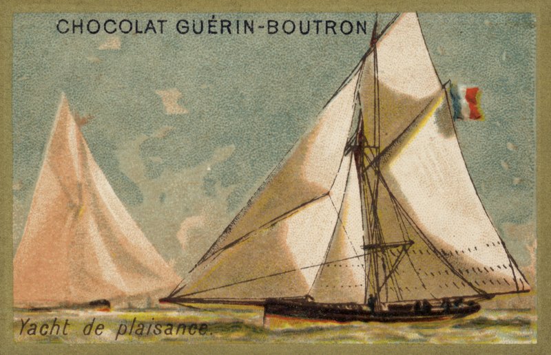 Jacht rekreacyjny (chromolitho) autorstwa French School