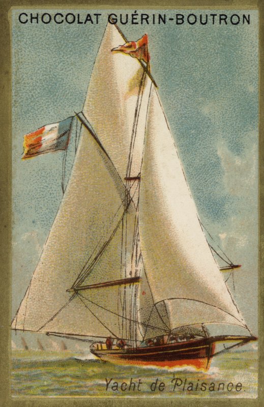 Jacht rekreacyjny (chromolitho) autorstwa French School
