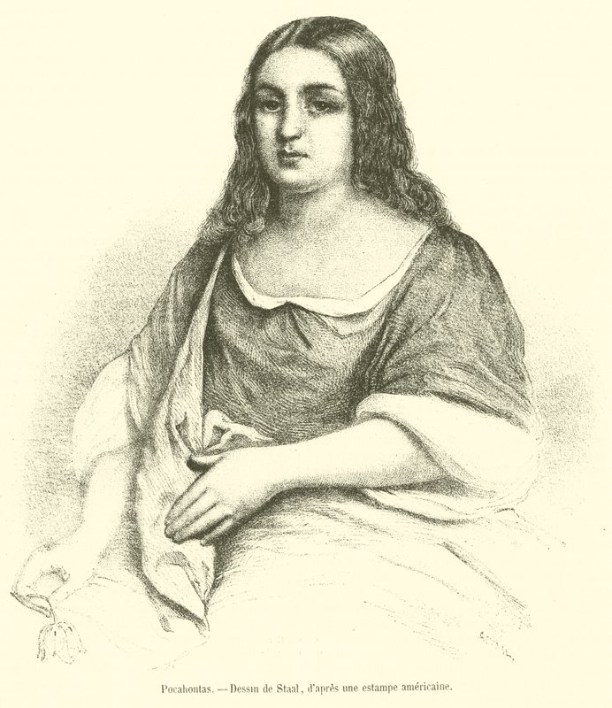Pocahontas (grawerowanie) autorstwa French School