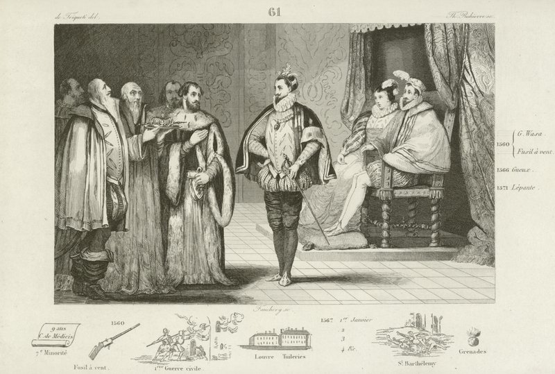 polscy ambasadorowie informujący Henryka, księcia Andegaweńskiego, że został wybrany na króla Polski, 1573 autorstwa French School