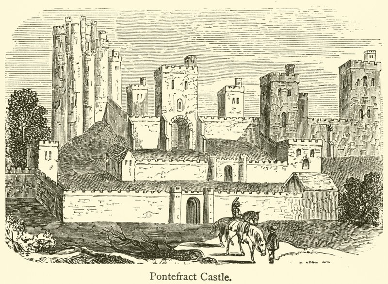 Zamek Pontefract (rycina) autorstwa French School