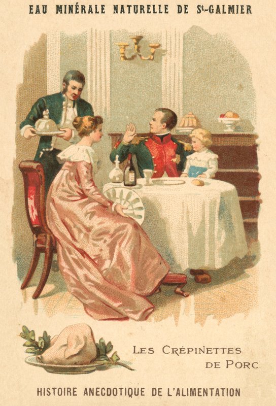 Naleśniki wieprzowe (chromolitho) autorstwa French School