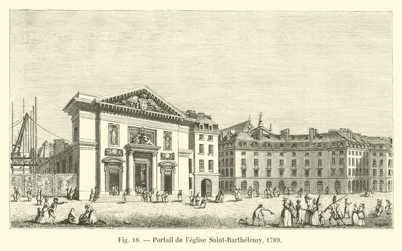 Portal kościoła Saint-Barthelemy, 1789 autorstwa French School