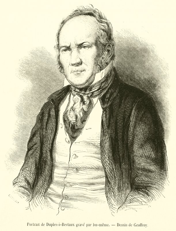Portret grobu Duplessi-Bertaux (rycina) autorstwa French School
