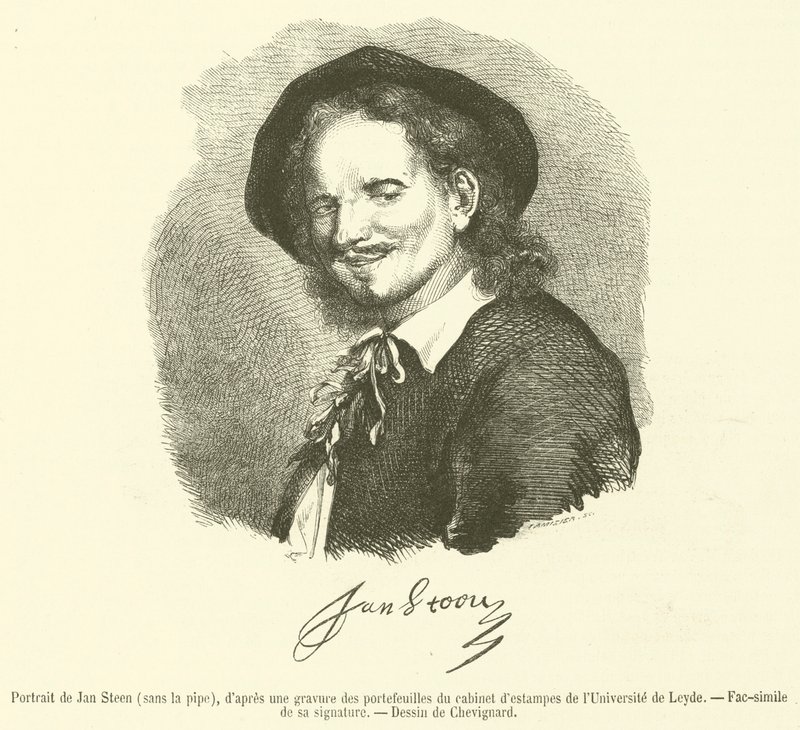 Portret Jana Steena, bez fajki (rycina) autorstwa French School