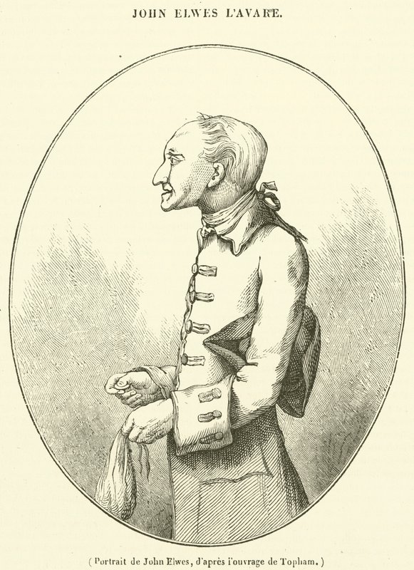 Portret Johna Elwesa (rycina) autorstwa French School