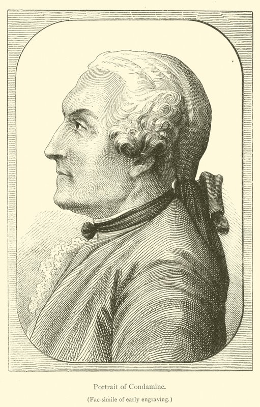 Portret Condamine (rycina) autorstwa French School