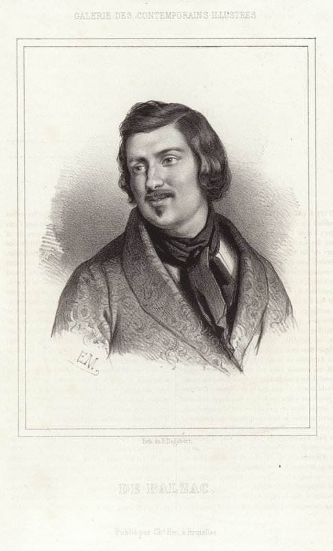 Portret Honoré de Balzac autorstwa French School