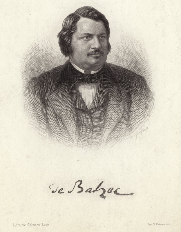 Portret Honoré de Balzac autorstwa French School