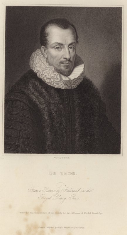 Portret Jacques Auguste de Thou autorstwa French School