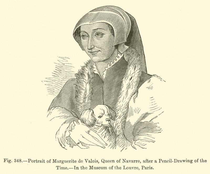 Portret Małgorzaty de Valois, królowej Nawarry (rycina) autorstwa French School