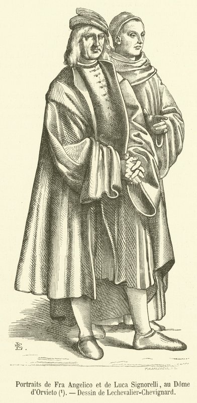Portrety Fra Angelico et de Luca Signorelli, au Dome d
