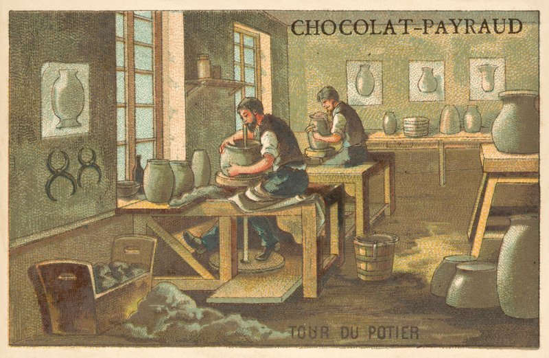 Koło garncarskie (chromolitho) autorstwa French School