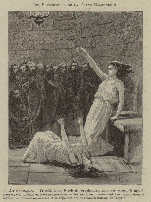 Prekursorzy masonerii: gnostycy (rycina) autorstwa French School