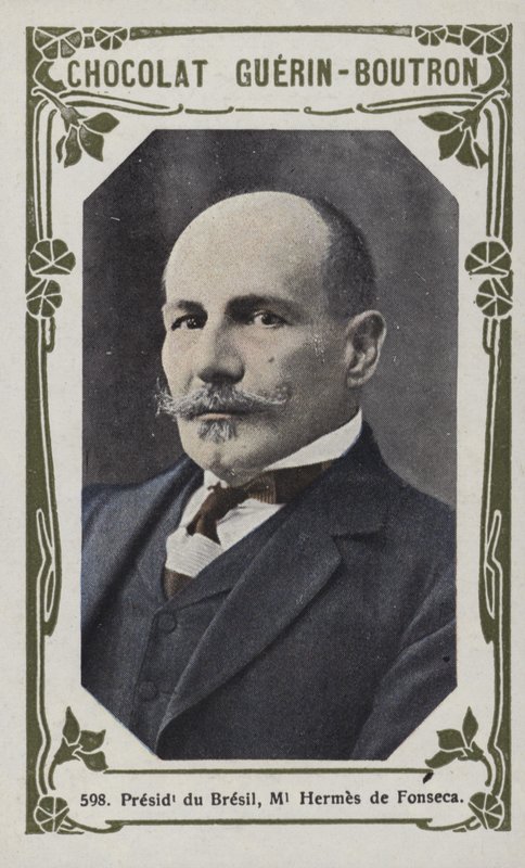 Prezydent Brazylii, marszałek Hermes de Fonseca (kolorowe zdjęcie) autorstwa French School