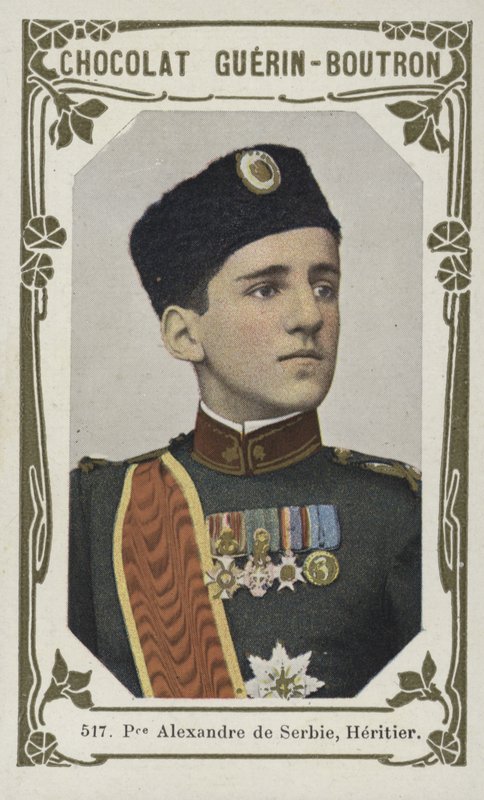 Książę Aleksander Serbii, spadkobierca (kolorowe zdjęcie) autorstwa French School