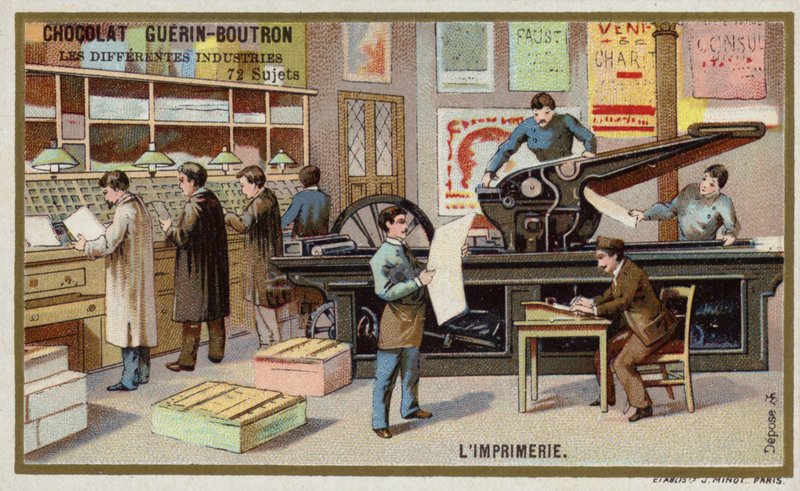 Drukarnia (chromolitho) autorstwa French School