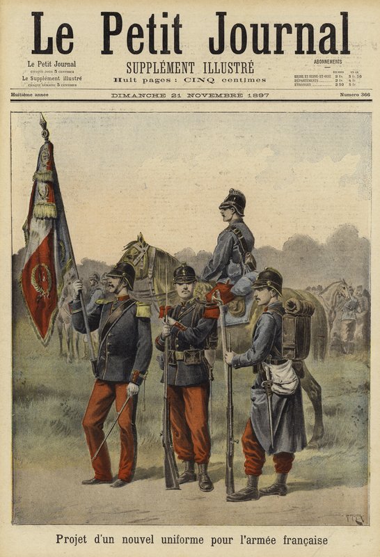 Proponowany nowy mundur dla armii francuskiej, 1897 autorstwa French School