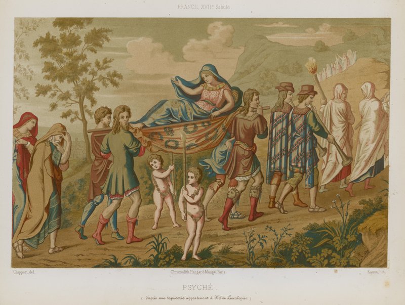 Psyche niesiona na noszach autorstwa French School