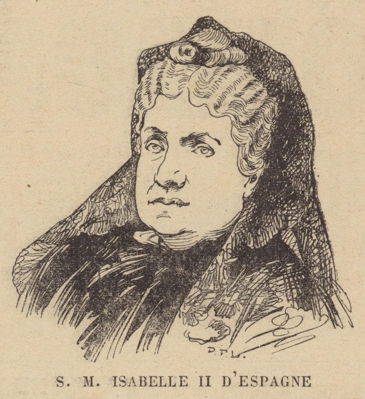 Królowa Hiszpanii Izabela II autorstwa French School