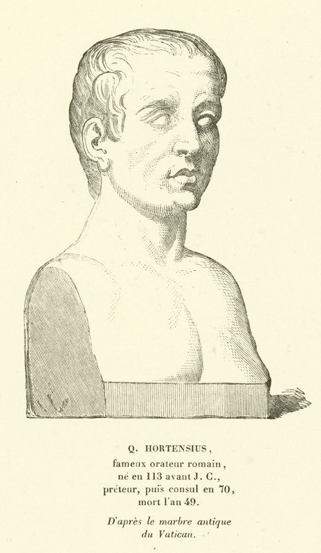 Kwintus Hortensjusz, rzymski optymistyczny polityk i mówca (rycina) autorstwa French School