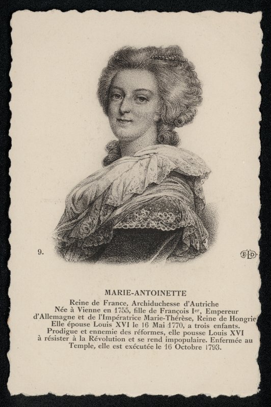 Królowa Maria Antonina (litografia) autorstwa French School