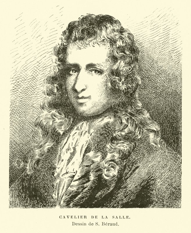 Rene-Robert Cavelier de Lasalle, francuski odkrywca autorstwa French School