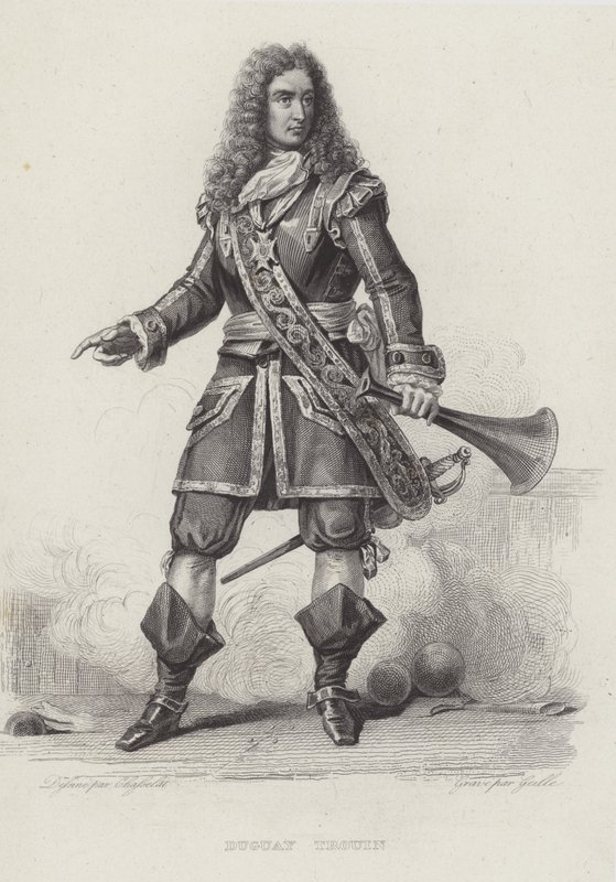 Rene Duguay-Trouin, francuski korsarz (grawerowanie) autorstwa French School