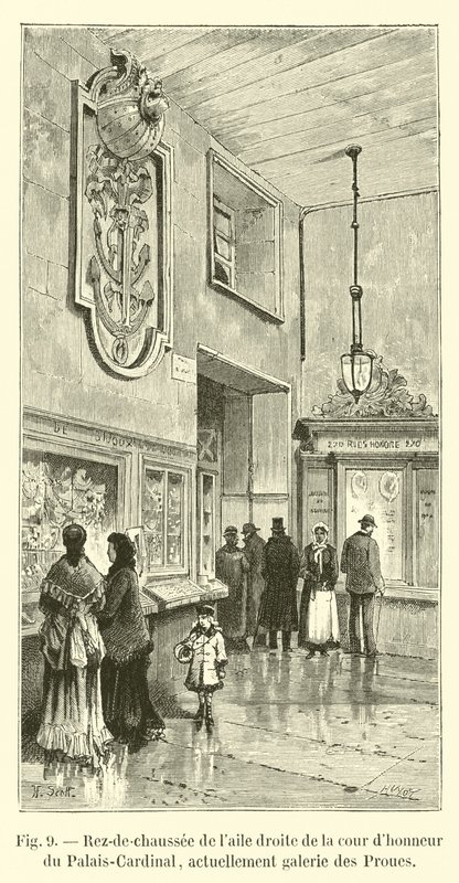 Parter prawego skrzydła dziedzińca głównego Pałacu Kardynała, obecnie Galeria Proues autorstwa French School