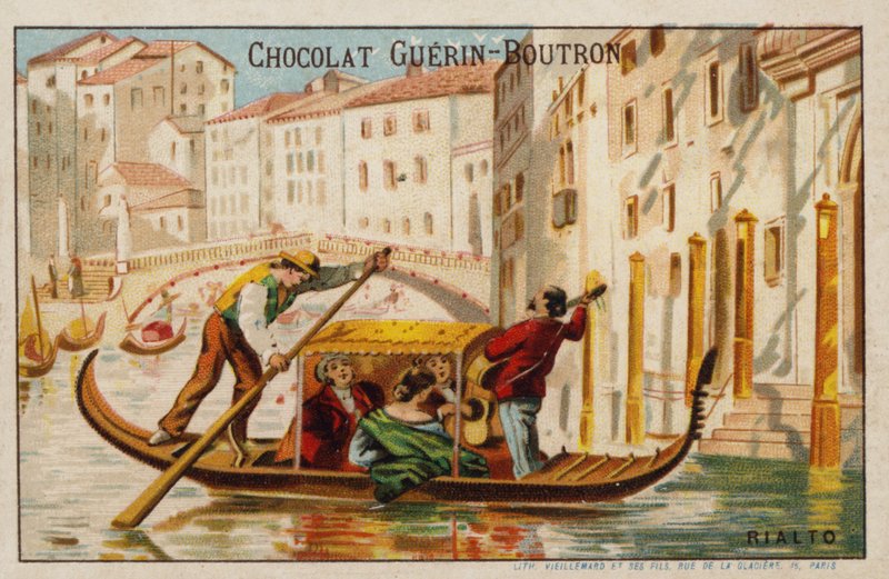 Most Rialto, Wenecja (chromolitho) autorstwa French School